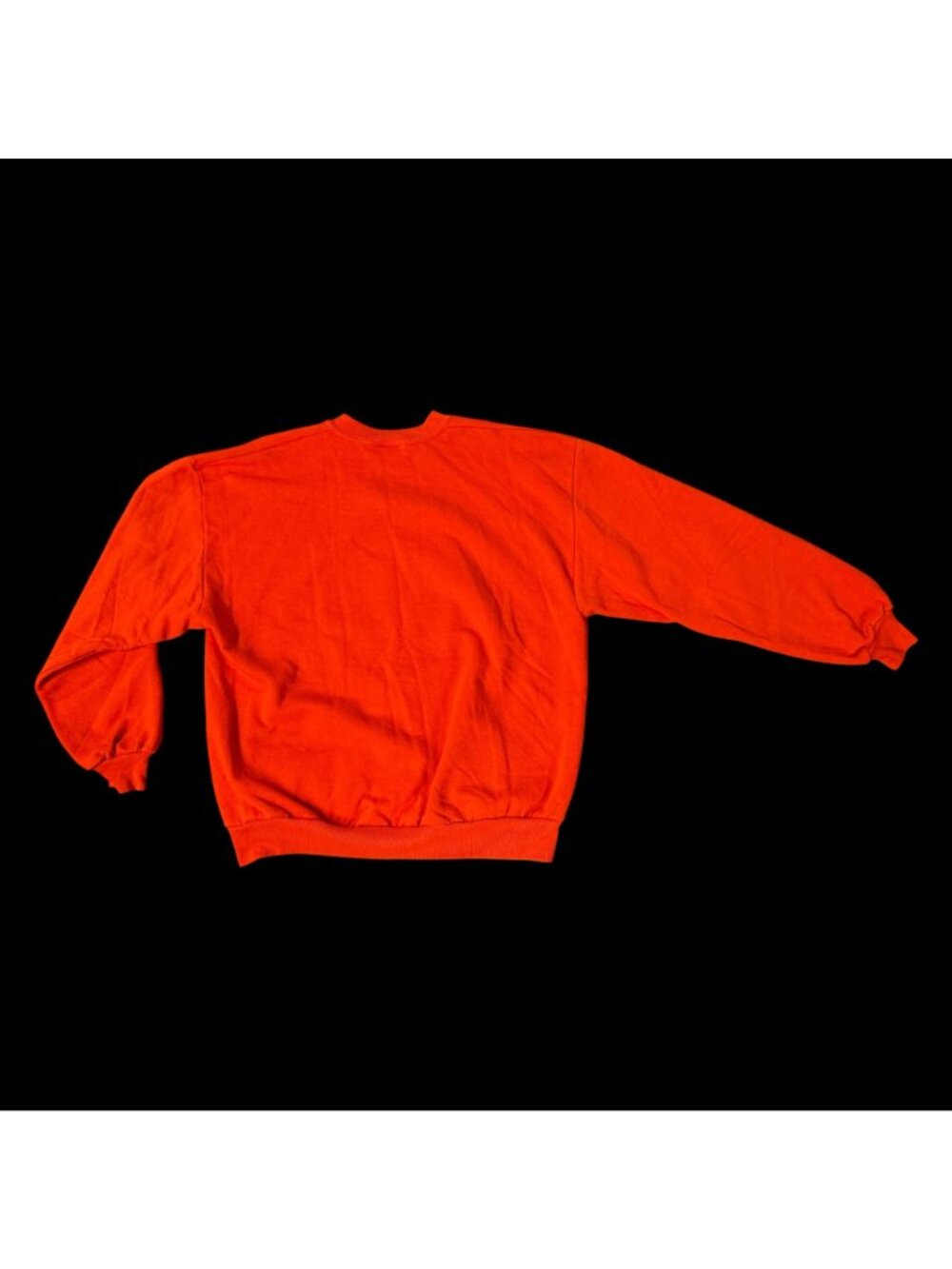 Vintage Halloween Sweatshirt Haunted House Orange Ghosts Bats Spooky 90s USA XL - Picture 3 of 13